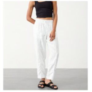 NWOT Retreat Linen High Rise Ankle Pant S